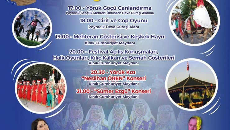 KINIK’TA FESTİVAL HEYECANI YÖRÜK TÜRKMEN ŞENLİĞİ’NE GERİ SAYIM