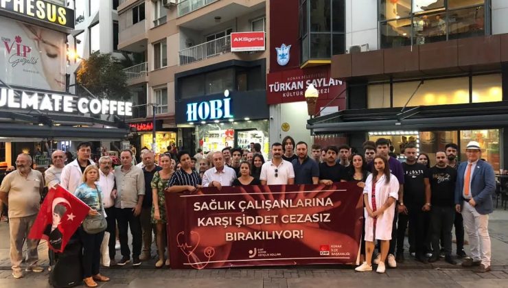 Açıklamayı yapan CHP Konak gençlik kolları başkanı Okan Uslu