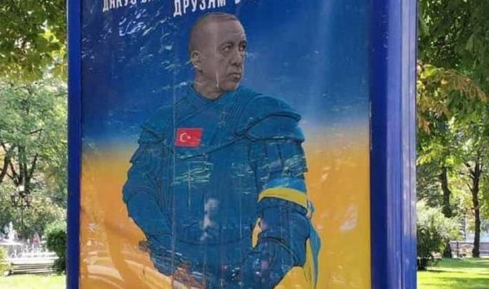 Ukrayna’da Erdoğan posteri