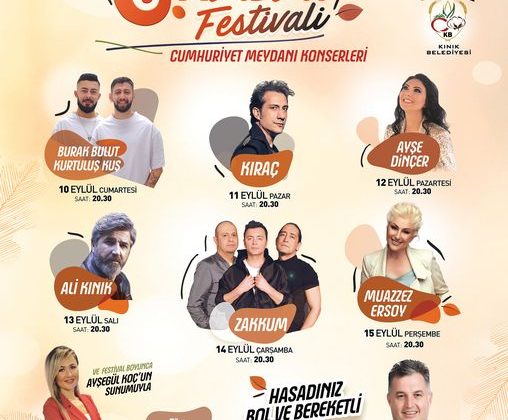 KINIK’TA HASAT FESTİVALİ 10 EYLÜL’DE BAŞLIYOR