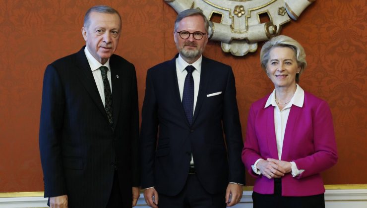 Cumhurbaşkanı Recep Tayip Erdoğan, Fiala ve von der Leyen ile görüştü