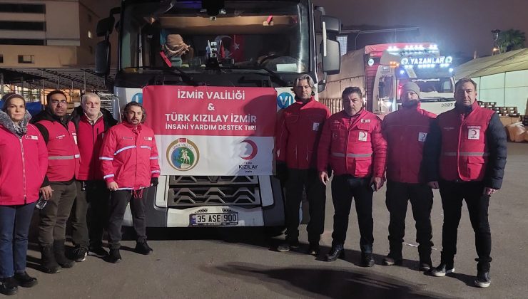 Türk Kızılay İzmir Şubesi’nin Deprem Yardım Tırları 120’ye Ulaştı