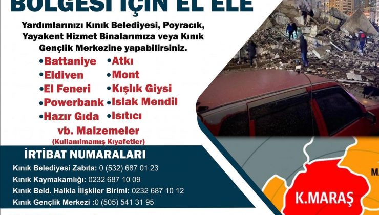 Kınık’tan Deprem Bölgesine Yardım Eli