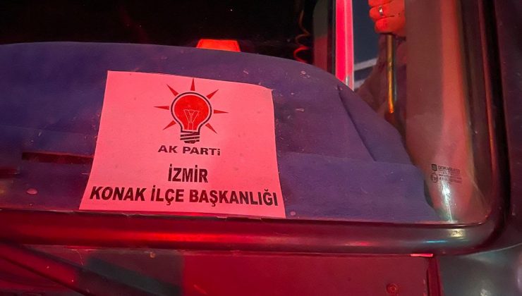 AK Parti Konak’tan Hatay’a yardım TIR’ı