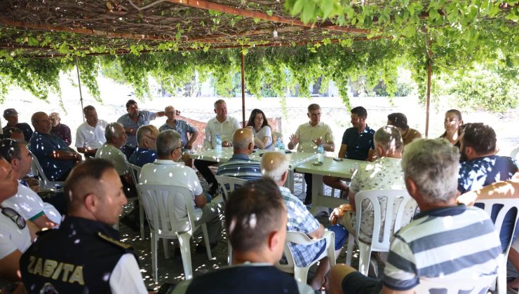 Başkan Tugay yangın bölgelerini yalnız bırakmıyor