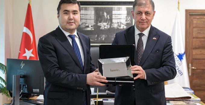 Başkan Tugay’dan Kırgızistan heyetine “Aytmatov Kütüphanesi” jesti