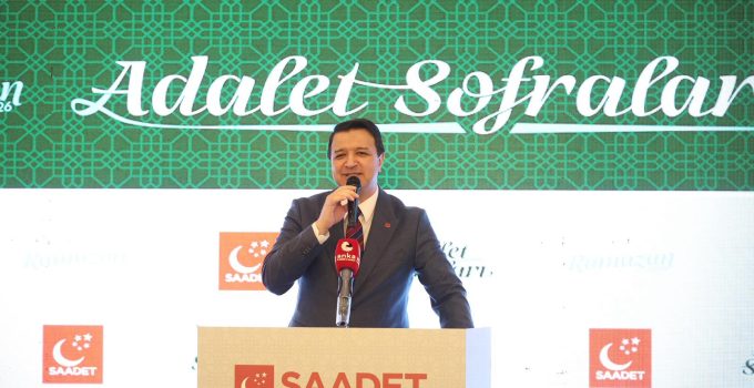 Saadet Partisi Genel Başkanı Mahmut Arıkan, partisinin İzmir İl Başkanlığı tarafından düzenlenen iftar programında konuştu.