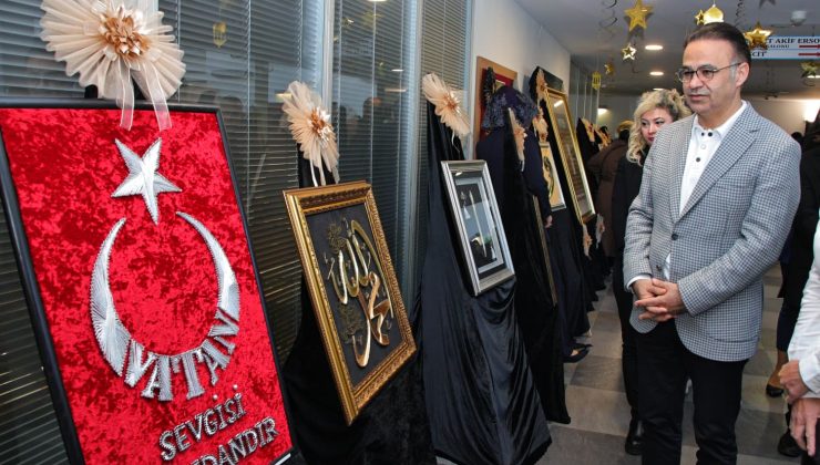 Sanatın Diliyle Değerlerimiz Sergisi İl Millî Eğitim Müdürlüğünde Açıldı