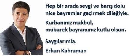 ANADOLU BİRLİĞİ DERNEĞİ GENEL BAŞKANI ERHAN KAHRAMAN’DAN KURBAN BAYRAMI MESAJI